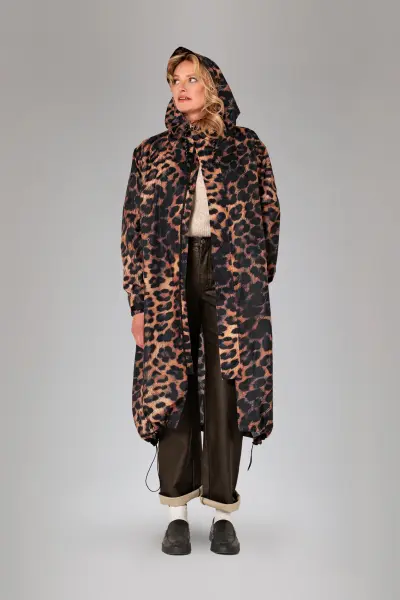 Rainkiss Regenponcho Regenjmantel Unisize Dark Leopard