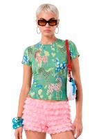 pitaya Damen T-Shirt Khutuluns Pferde Bambus