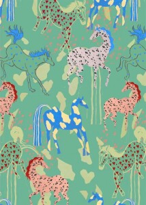 pitaya Unisex Scrunchie Khutuluns Horses