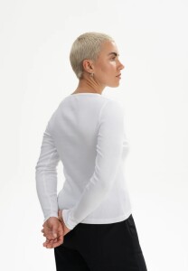 Mela Damen Longsleeve Mehar white