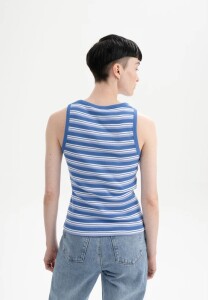 Mela Damen Top Drisna blue stripes