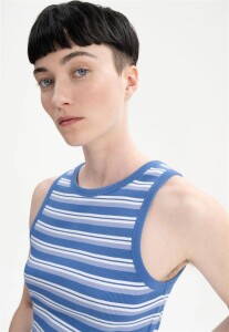 Mela Damen Top Drisna blue stripes