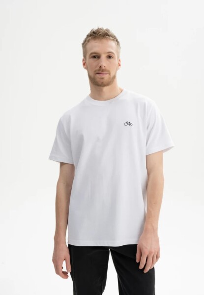 Mela Herren T-Shirt Pravin bike white