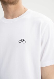 Mela Herren T-Shirt Pravin bike white