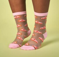 Coucou Suzette Unisex Socken Transparent Erdbeerkuchen