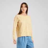 Dedicated Damen Sweatshirt Humledal Stripes Gold Yellow
