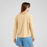 Dedicated Damen Sweatshirt Humledal Stripes Gold Yellow