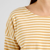 Dedicated Damen Sweatshirt Humledal Stripes Gold Yellow