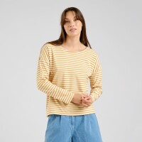 Dedicated Damen Sweatshirt Humledal Stripes Gold Yellow