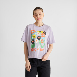 Dedicated Damen T-Shirt Vadstena Grow Up Thistle Purple