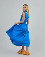 Brava Damen Kleid Sleeveless Shirtdress blue