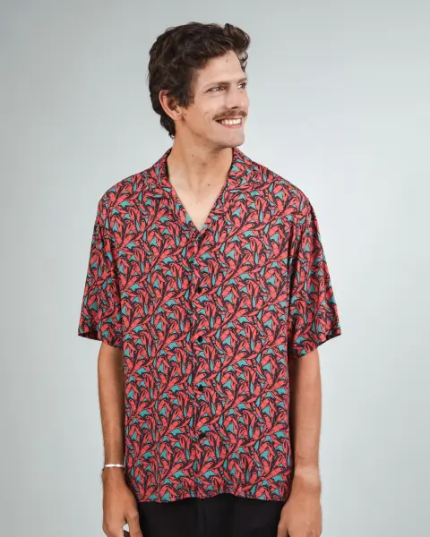 Brava Herren Hemd Lobster Aloha Red