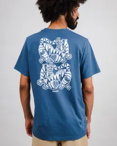Brava Herren T-Shirt Asis Percales Tigris Blue