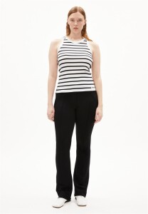 Armedangels Damen Top Kanitaa stripes white-black