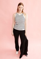 Armedangels Damen Top Kanitaa stripes white-black