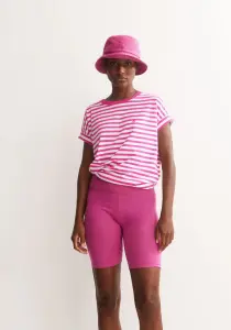 Armedangels Damen T-Shirt Idaara stripe white-very berry