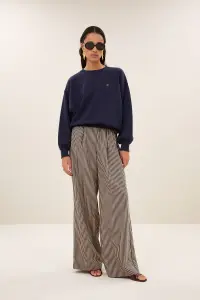 by bar Damen Hose celin stripe burgundy
