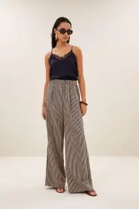by bar Damen Hose celin stripe burgundy