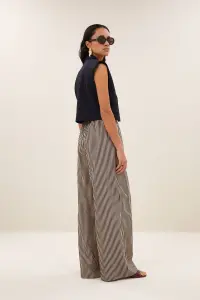 by bar Damen Hose celin stripe burgundy
