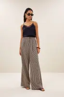 by bar Damen Hose celin stripe burgundy