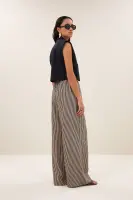 by bar Damen Hose celin stripe burgundy