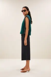by bar Damen Shorts Noho long denim jet black