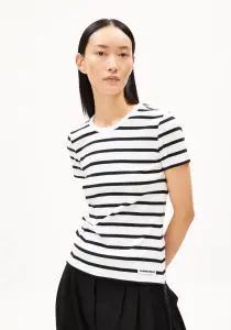 Armedangels Damen T-Shirt Kardaa Stripes white-black
