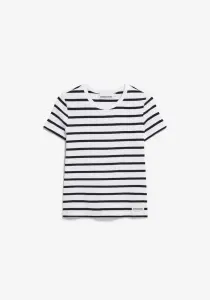Armedangels Damen T-Shirt Kardaa Stripes white-black
