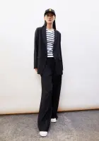 Armedangels Damen T-Shirt Kardaa Stripes white-black