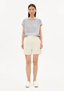 Armedangels Damen T-Shirt Idaara stripe white-silver melange