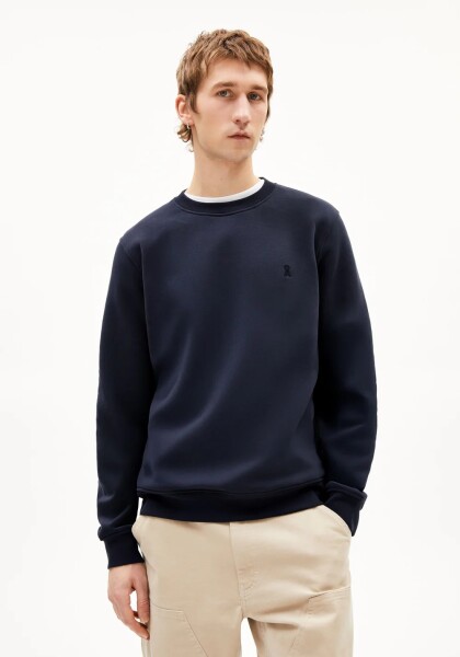 Armedangels Herren Pullover BAARO Fleece night sky