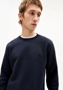 Armedangels Herren Pullover BAARO Fleece night sky