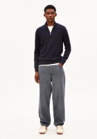 Armedangels Herren Pullover Troyer Faabes Fleece Night Sky