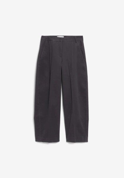 Armedangels Damen Hose BARREL LEG TWILL PANT dark steel