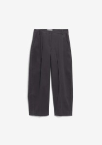 Armedangels Damen Hose BARREL LEG TWILL PANT dark steel
