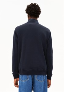 Armedangels Herren Pullover Troyer WAARLO Fleece night sky
