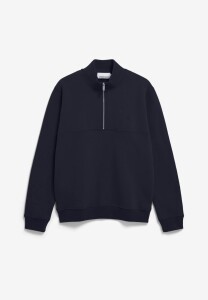 Armedangels Herren Pullover Troyer WAARLO Fleece night sky