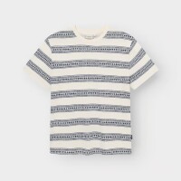 Dedicated Herren T-Shirt Stockholm Floral Stripe Blue
