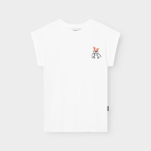 Dedicated Damen T-Shirt Visby Heart Cheers White