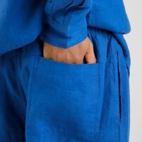 Dedicated Herren Shorts Velje Linen Limoges Blue
