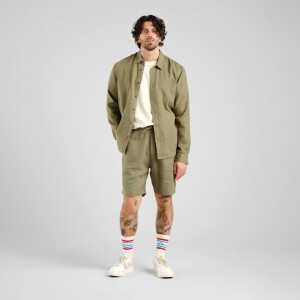 Dedicated Herren Shorts Velje Linen Leaf Green