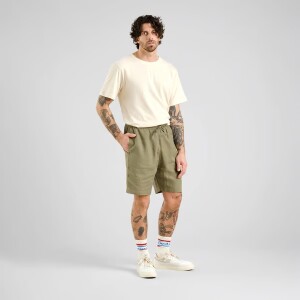 Dedicated Herren Shorts Velje Linen Leaf Green