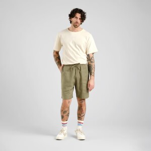 Dedicated Herren Shorts Velje Linen Leaf Green