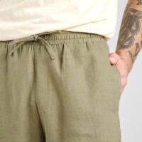 Dedicated Herren Shorts Velje Linen Leaf Green