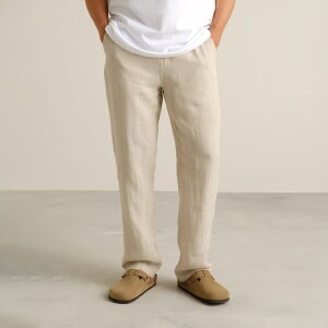 Dedicated Herren Hose Borrby Linen Ecru