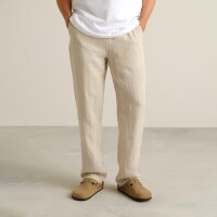 Dedicated Herren Hose Borrby Linen Ecru