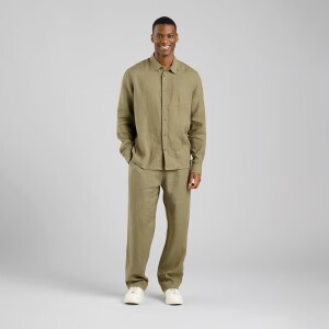 Dedicated Herren Hose Klitmoeller Linen Leaf Green