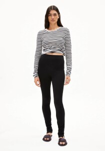 Armedangels Damen Longsleeve Einiaara stripes white-black