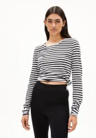 Armedangels Damen Longsleeve Einiaara stripes white-black