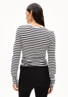 Armedangels Damen Longsleeve Einiaara stripes white-black
